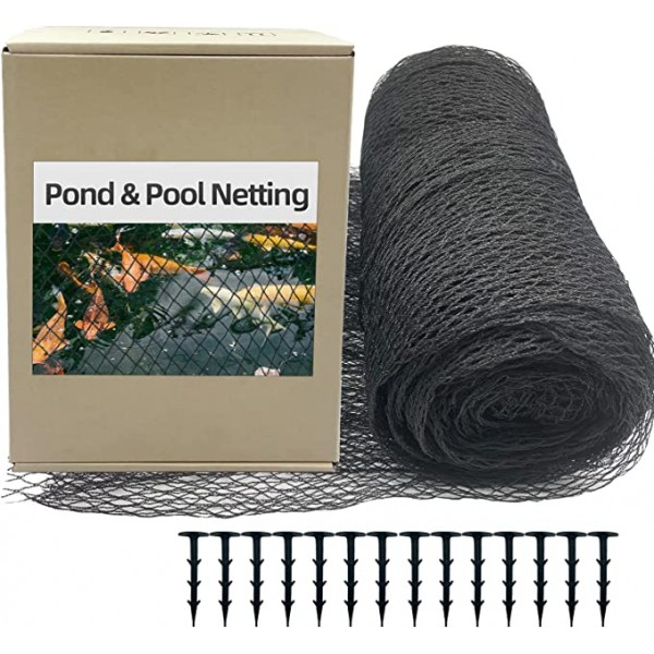 15x20 Feet Koi Heavy Duty Woven Fine Mesh Garden Pool Cover Skimmer Net for Leaves